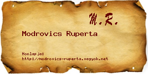 Modrovics Ruperta névjegykártya